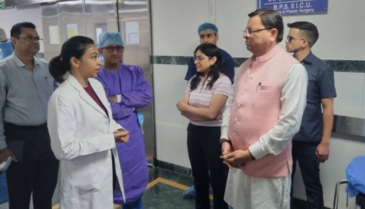 CM UTTARAKHAND PUSHKAR SINGH DHAMI REACHED AIIMS DELHI..